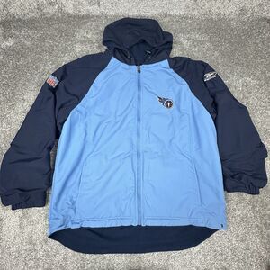 Reebok Tennessee Titans Full Zip Jacket Mens Medium (24.5x25.5) Reversable Y2K